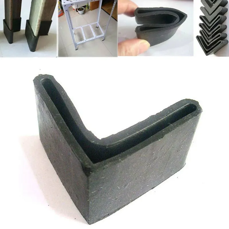 Angle Iron Rubber Cover L Type Triangle Cover Goods Shelf Feet Cover Furniture Table Chair Feet Leg Pad Floor Protector Caps