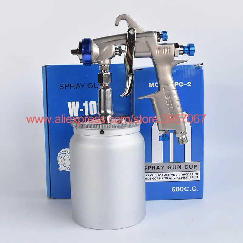 Original Spray Gun LISSON W-101 HVLP paint spray gun Gravity 1.0mm/1.3mm/1.5mm/1.8mm nozzle for Painting Car Repair Tool