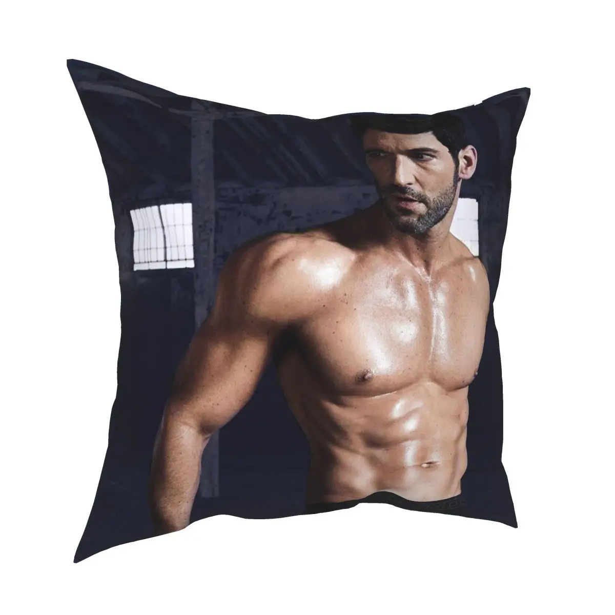 Tom Ellis Square Pillowcase Polyester Creative Zip Decorative Throw Pillow Case Home Cushion Cover