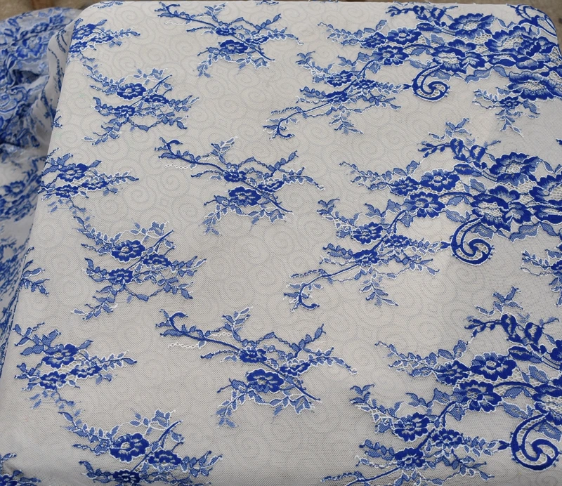 High quality beautiful export embossing eyelashes lace lace cloth clothing dress fabric home decoration