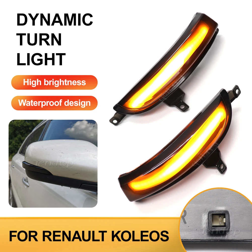 Dynamic  Indicator Side Mirror Lamp Turn Signal Light For Car For Renault Koleos HY 2011 2012 2013 2014 2015 2016 2017 1st Gen