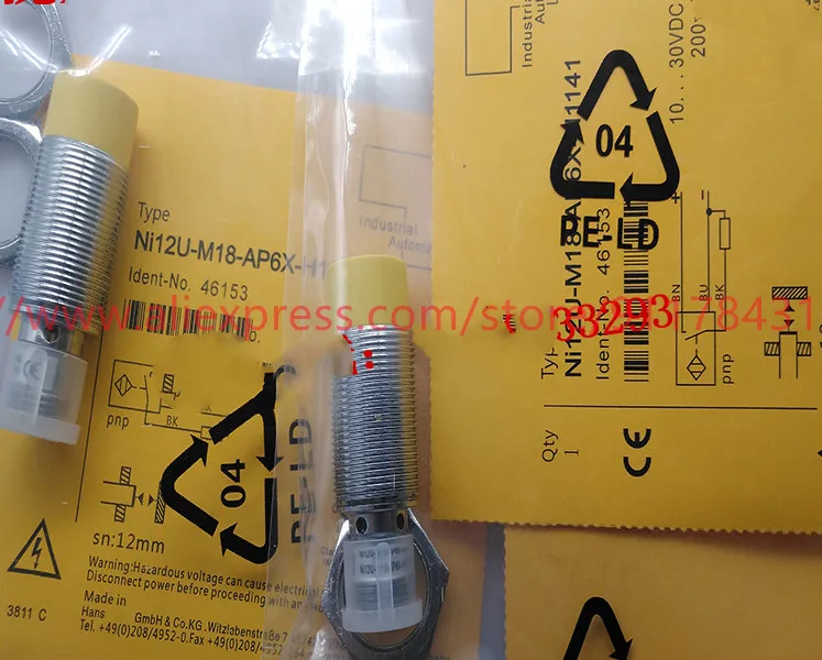 3pcs New High Quality TURCK Proximity switch NI12U-M18-AP6X-H1141 NI12U-M18-AN6X-H1141