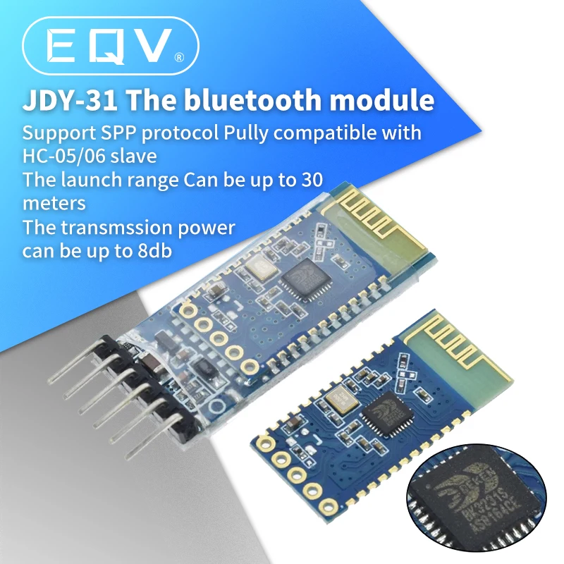 JDY-30 = JDY-31 SPP-C Bluetooth serial pass-through module wireless serial communication from machine Replace HC-05 HC-06