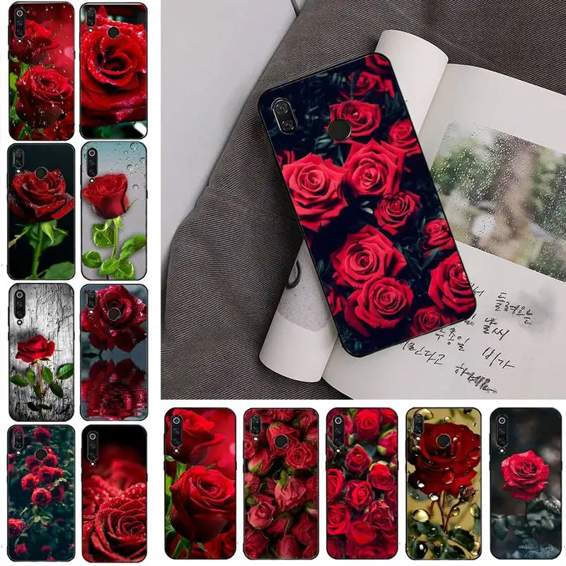 Bright Red Roses Flowers Phone Case For Redmi note 8Pro 8T 9 Redmi note 6pro 7 7A 6 6A 8 5plus note 9 pro case