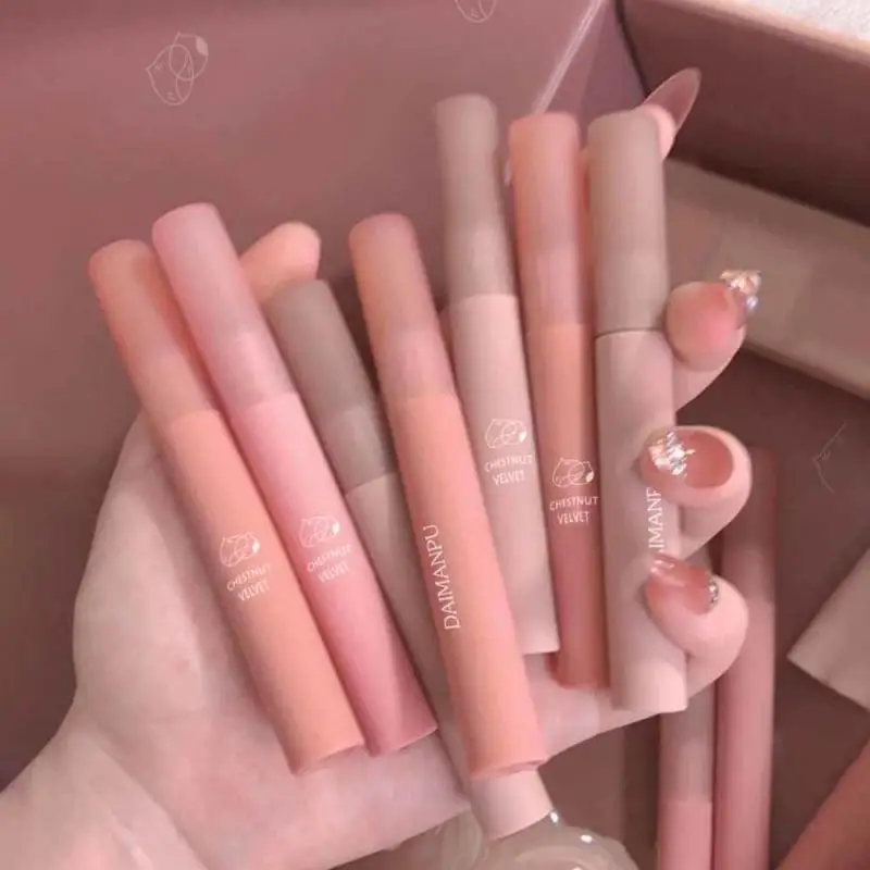 Matte Velvet Lipstick Waterproof Long Lasting Lip Gloss Lip Balm Easy To Color Women Korean Makeup Cosmetics Maquillaje TSLM1