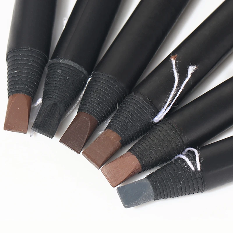 

2pc Peeling Eyebrow Pencil with Brush Longlasting Eyebrow Pencil Easy to Wear Cosmetic Tint Dye Makeup Tools Microblading Supply