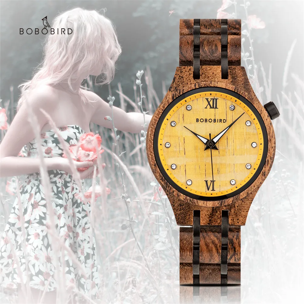 

Valentine's Festival Gift BOBO BIRD Couple Watch Wood Luxury Quartz Wristwatches Timepiece Luminous Hand reloj hombre with Box