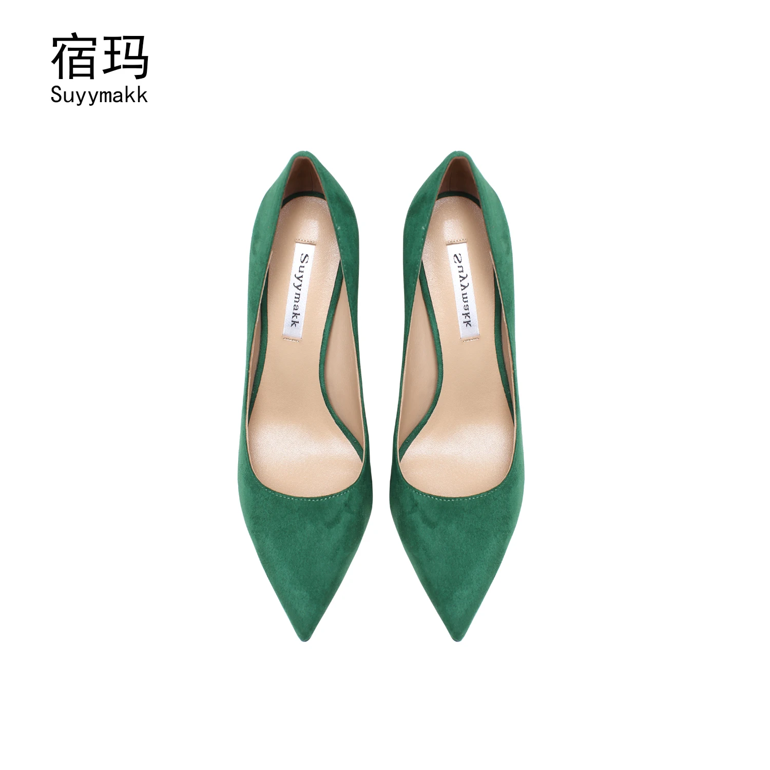 Genuine Leather Designer Shoes Woman Pointed Toe Suede High Heels 8/10CM Classics Pumps Women\'s Shoes Elegant Office Shoes 33-41