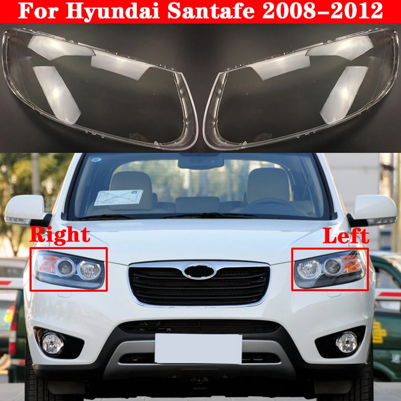 

Car Front Headlight Cover For Hyundai Santafe 2008-2012 Headlamp Lampshade Lampcover Head Lamp light glass Lens Shell Caps