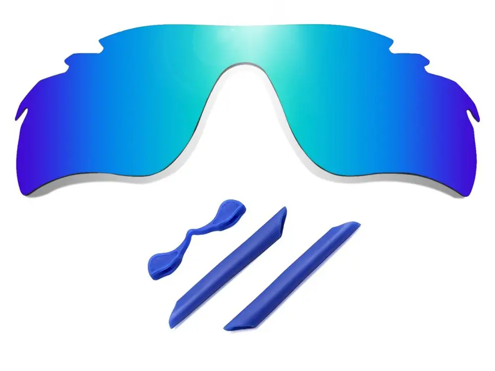 

Glintbay 100% Precise-Fit Ice Blue Replacement Lenses and Blue Rubber kit for Oakley RadarLock Path Vented Sunglasses