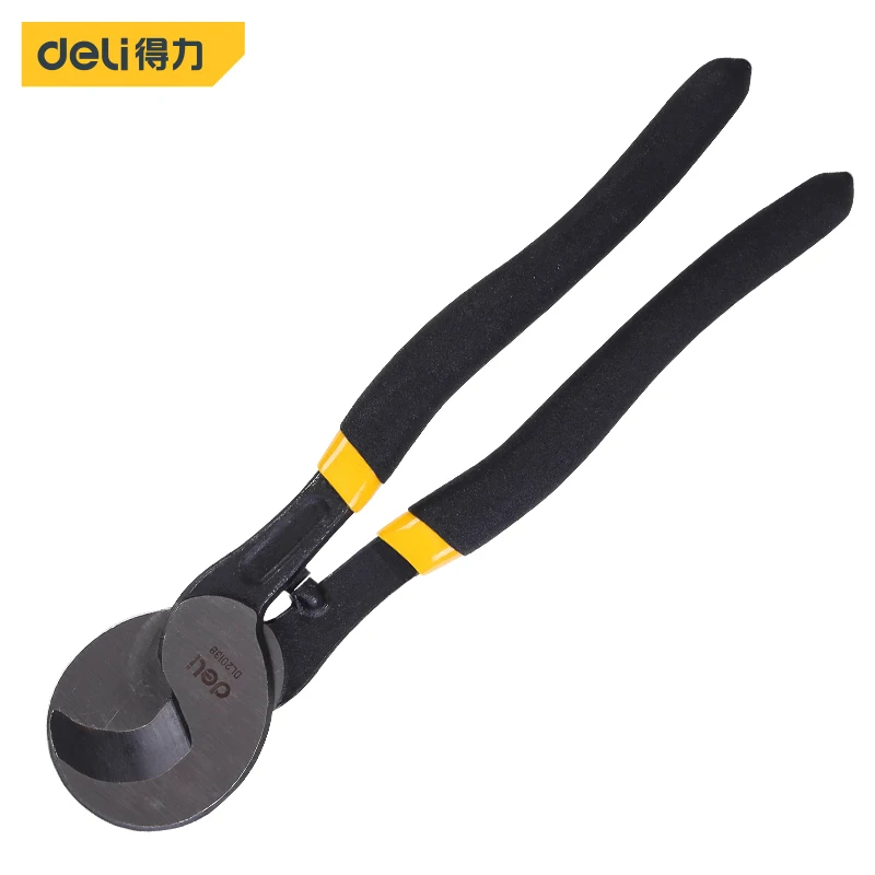 deli 250mm/10inch Cable Cutter Plastic Handle Electric Wire Stripper Cutting Plier Tool Steel Cable Cutters Multitool Hand Tool