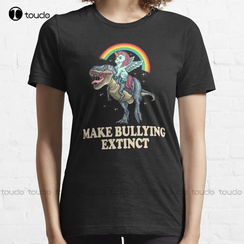 Make Bullying Extinct We Wear Orange For Unity Day Dinosaur Classic T-Shirt Beach Shirts For Men Custom Aldult Teen Unisex New