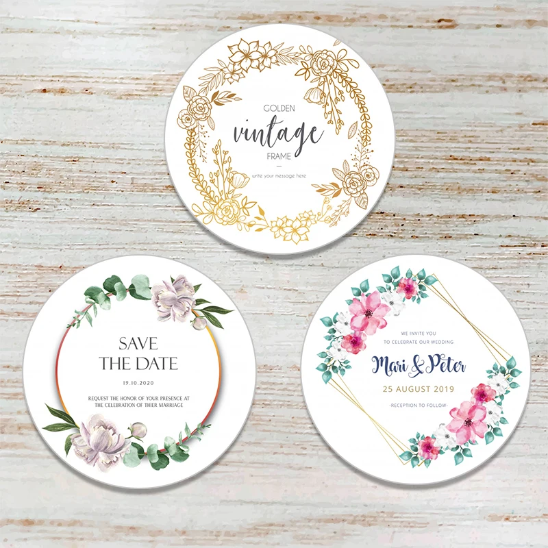 3-10CM Custom Sticker and Customized Logos Wedding Birthdays Baptism  Design Your Own Stickers Personalize Stickers adhesive