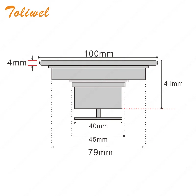 4 pollici In Ottone Cromato 10 centimetri Rotonda Deodorante Scarico A Pavimento Della Cucina Bagno di Lavaggio Macchina Balcone A Duplice uso Scarico A Pavimento