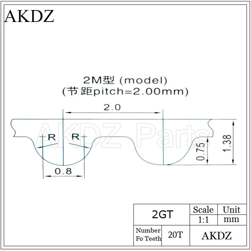 2MGT 2M 2GT Synchronous Timing belt Pitch length 150 width 6mm/9mm Teeth 75 Rubber closed