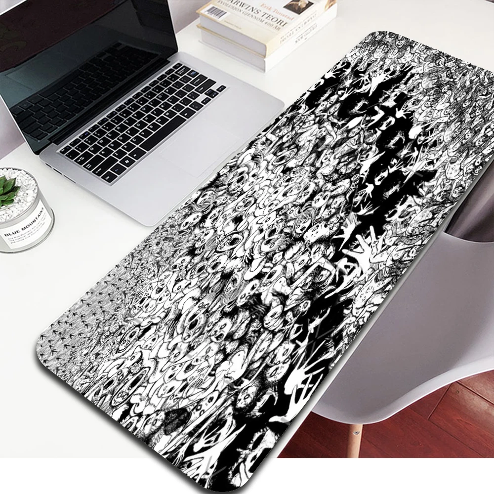 

Junji Ito Laptop Gaming Mice Mousepad Computer Mat Large Mouse Pad Keyboards Mat Anime Mouse Pad Pc Gamer 40X70cm Mouse Pads