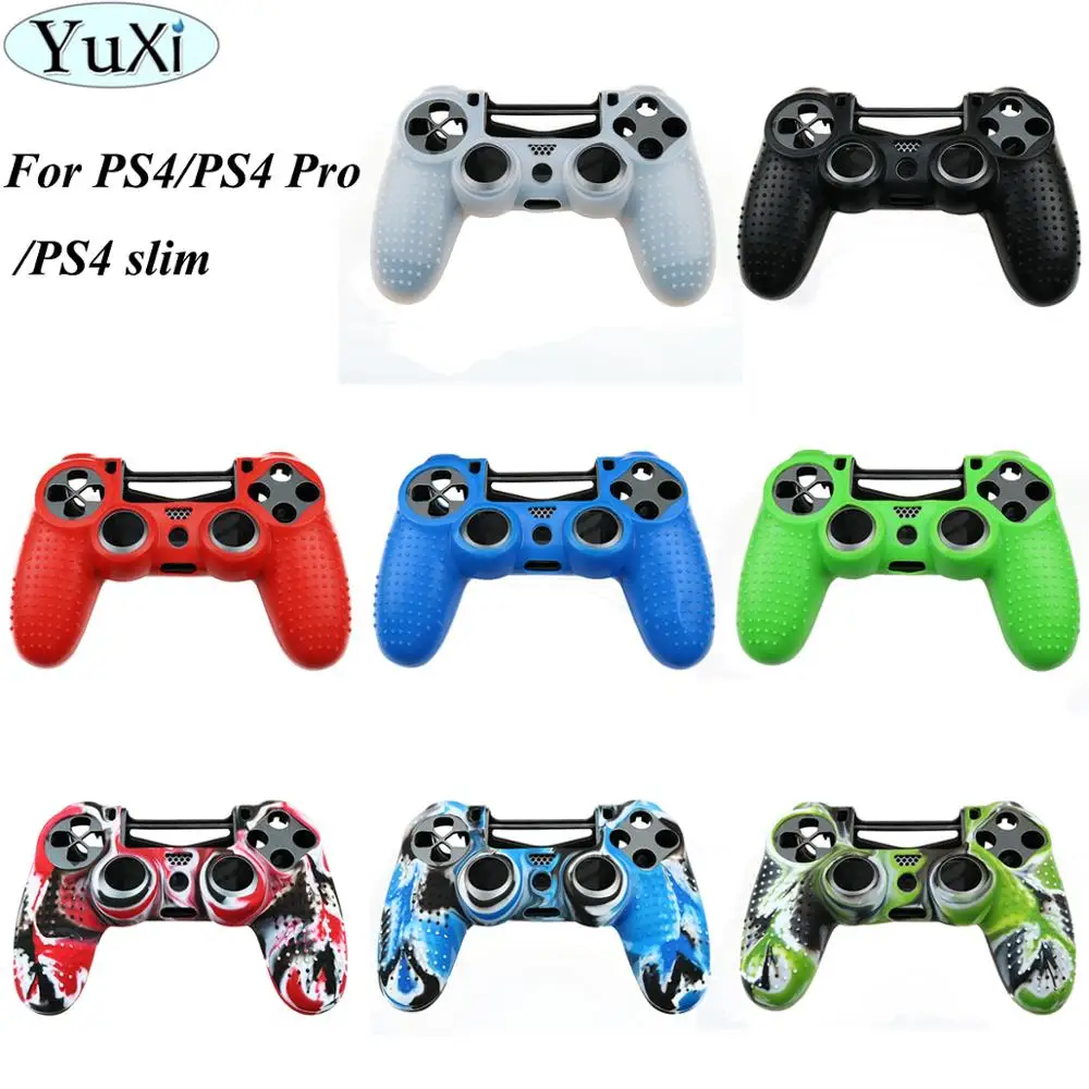 

YuXi Anti-slip Rubber Silicone Cover Skin Case for Sony PS4 Pro Slim Controller Stick Grip Protector