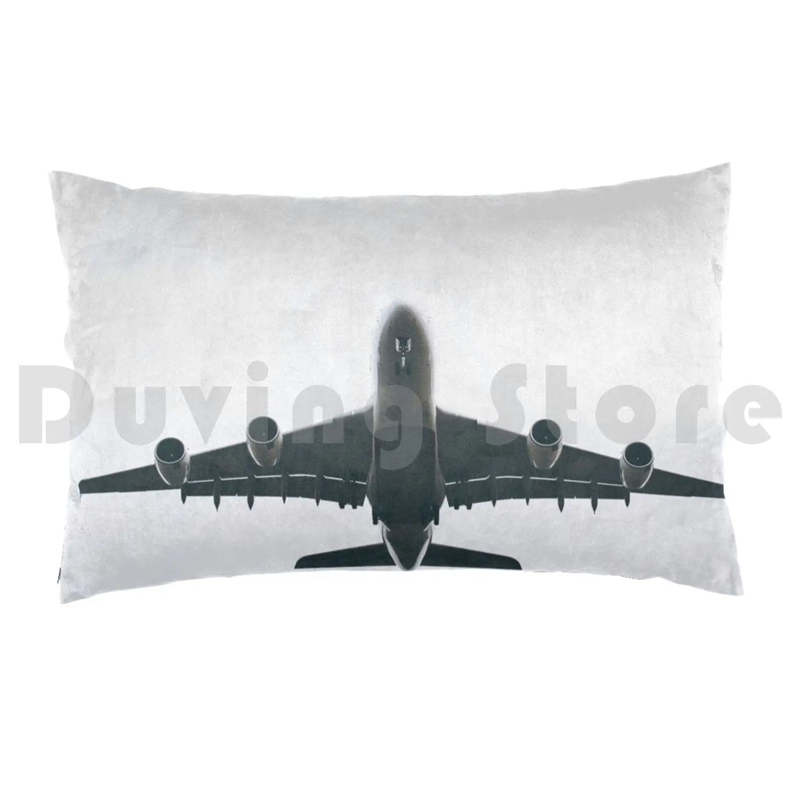 Plane Underbelly A380 Pillow Case DIY 50*70 Plane Aviation Underbelly Landing Landing Gear Engines Jets A380 Final