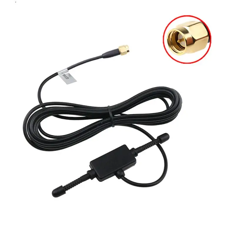 900-1800MHZ Long Antenna GSM GPRS SMA Male Plug Horn Antenna Radio Patch Cable Amplifier X6HA