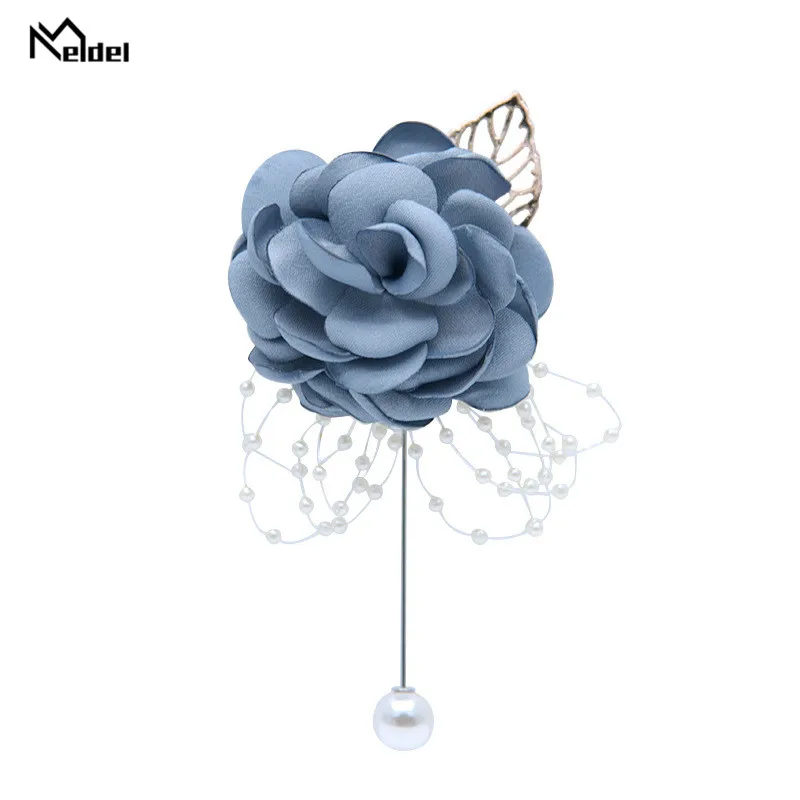 Meldel Bruiloft Broche Bruidsmeisjes Pols Corsage Meisje Armband Bruidegom Boutonniere Man Broche Pins Bourgondië Prom Corsage Bloem