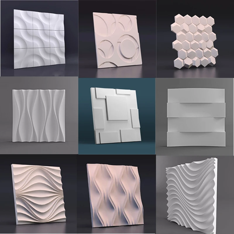 Concrete Wall Brick Silicone Mold Nordic Simple Design Multiple creative Cement Gypsum DIY Background Brick Molds