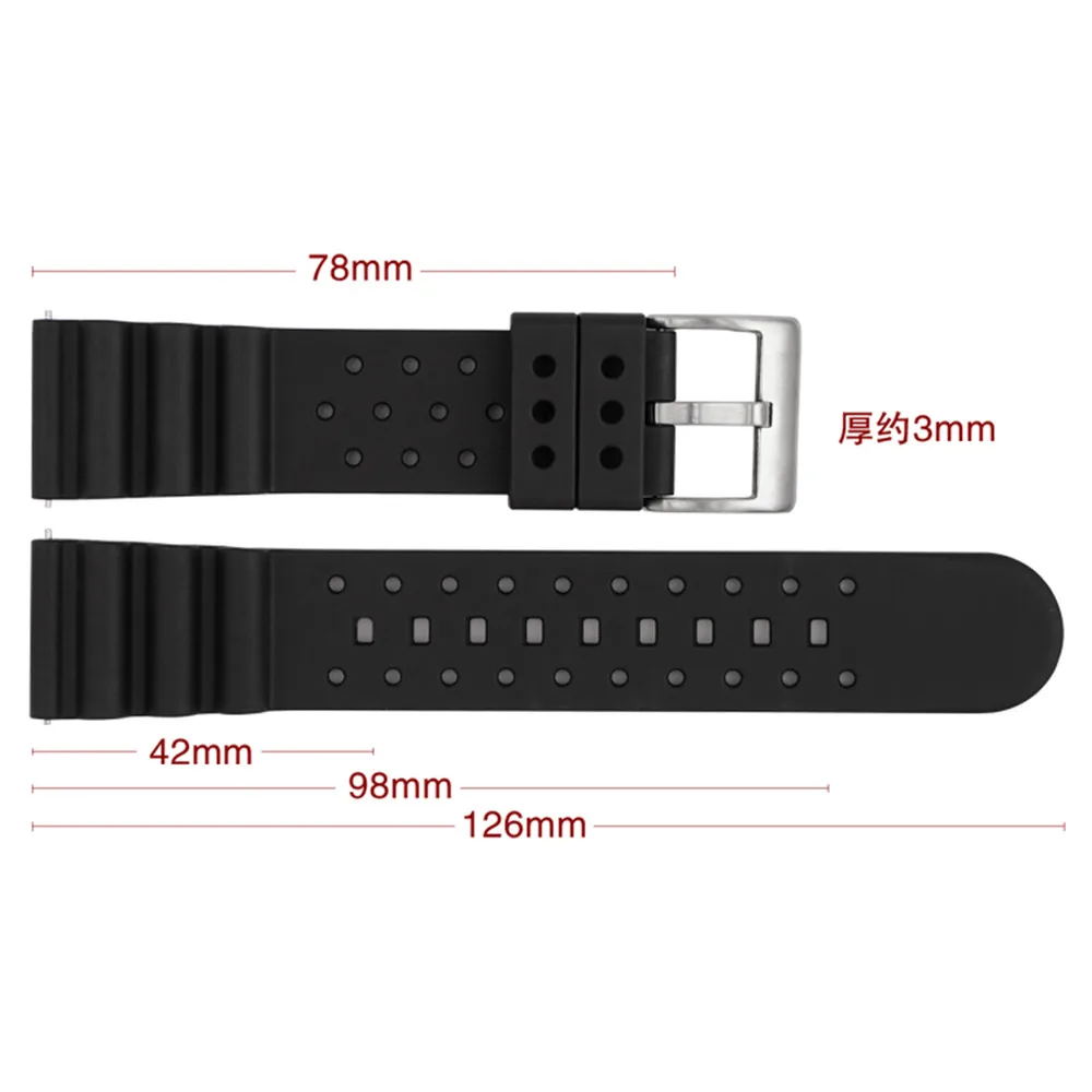 18/20/22/24mm Fluorine Rubber Watch Band Diving Quick Release Bracelet for Omega Seiko Rolex Water Ghost Strap MoonSwatch 20mm