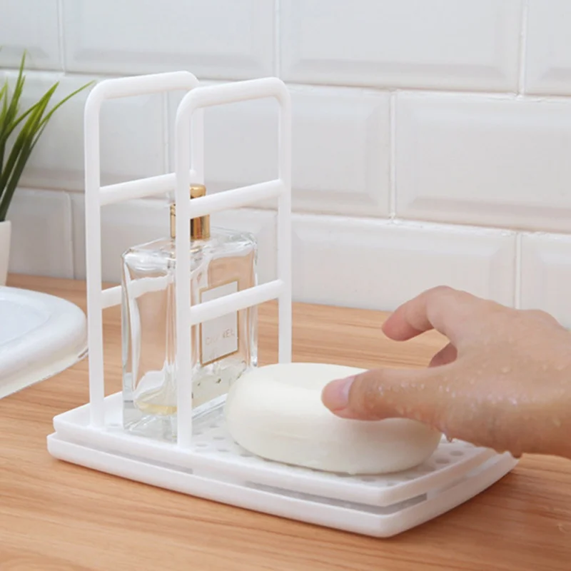Kitchen Desktop Rag Rack Multi-Function Dish Cloth Drain Punch-free counter top Sink dishcloth sponge drain rack pool organizer