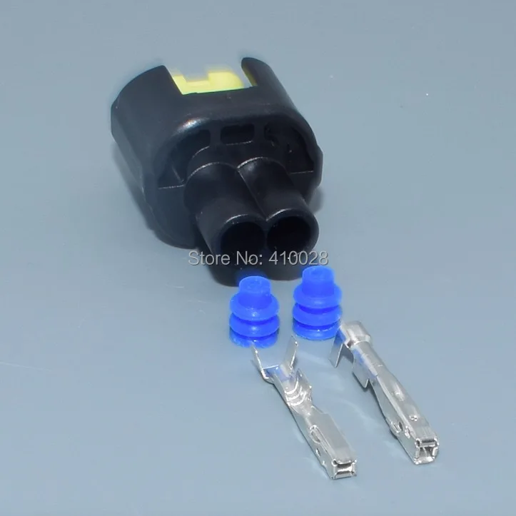 Worldgolden 2pin 1.0mm السيارات الإناث المكونات للماء 2way السيارات الكهربائية مختومة موصل #4