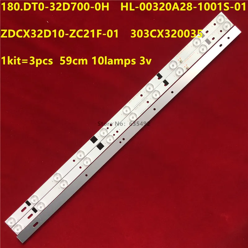 3PCS LED Strip 10lamps For H32B3100E 180.DT0-32D700-0H HL-00320A28-1001S-01 A0 ZDCX32D10-ZC21F-01 02 CX315DLEDM 303CX320035