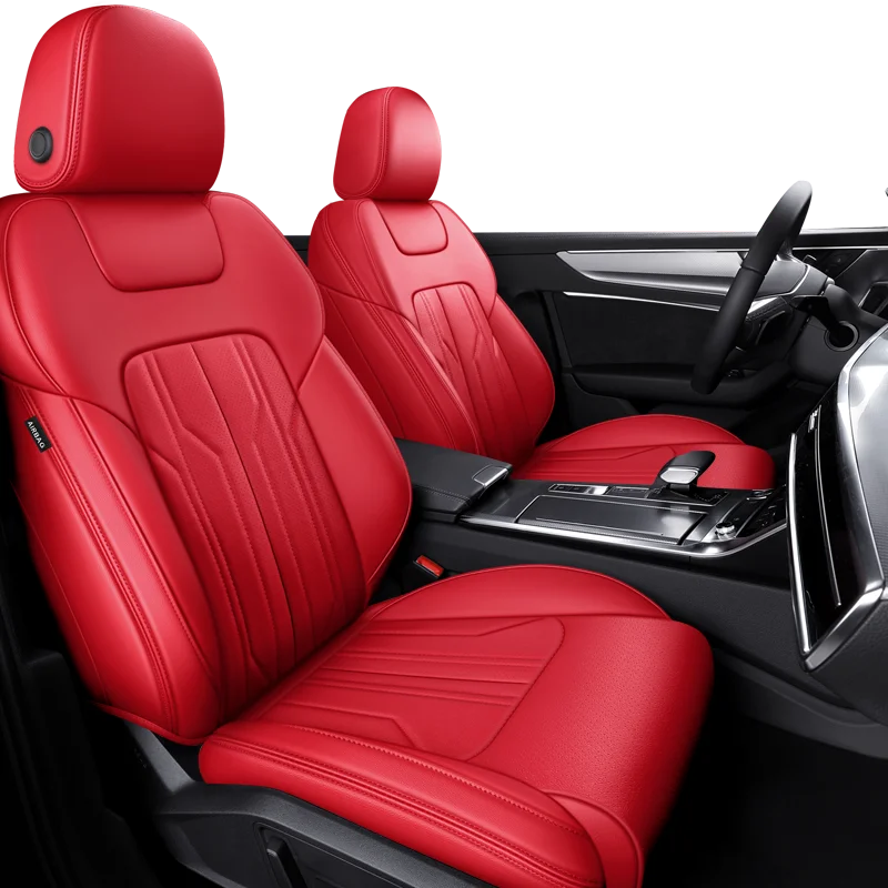 

Custom Fit Car Accessories Seat Covers For 5 Seats Full Set Top Quality Leather Specific For Audi A4 A6 Q3 Q5