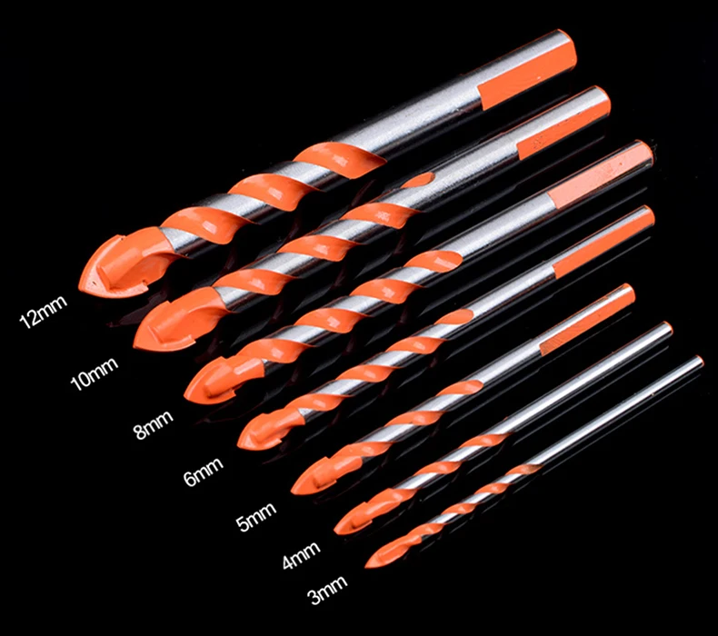 5/7 Pcs Set punte da trapano manico triangolare overlord punte da trapano di qualità multifunzionale perforatore manico per trapano per piastrelle in marmo ceramico