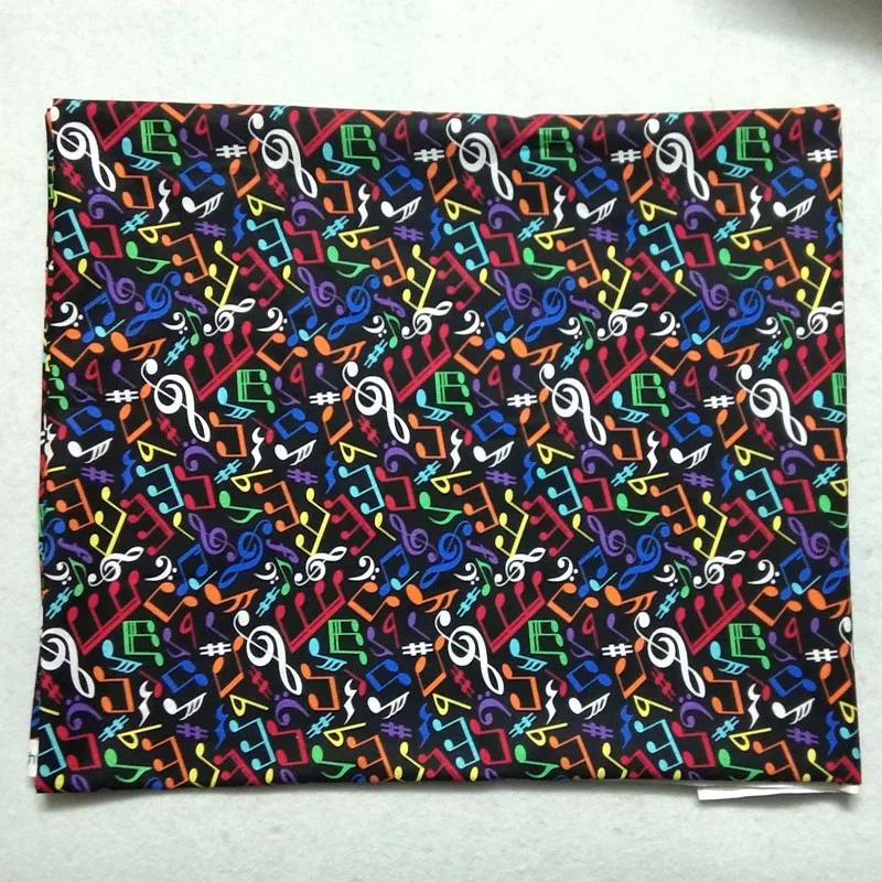 30x25cm 3 wzory kolorowe nuta nadrukowany pakiet tkaniny bawełnianej mały rozmiar Patchwork do uszycia DIY wystrój domu