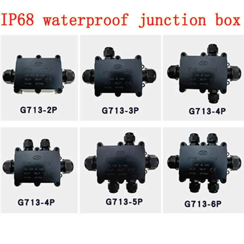 

IP68 2P/3P/4P/5P/6P Way Waterproof Junction Box Electrical Enclosure Cable Connecting Terminal Block Plastic Connection Box