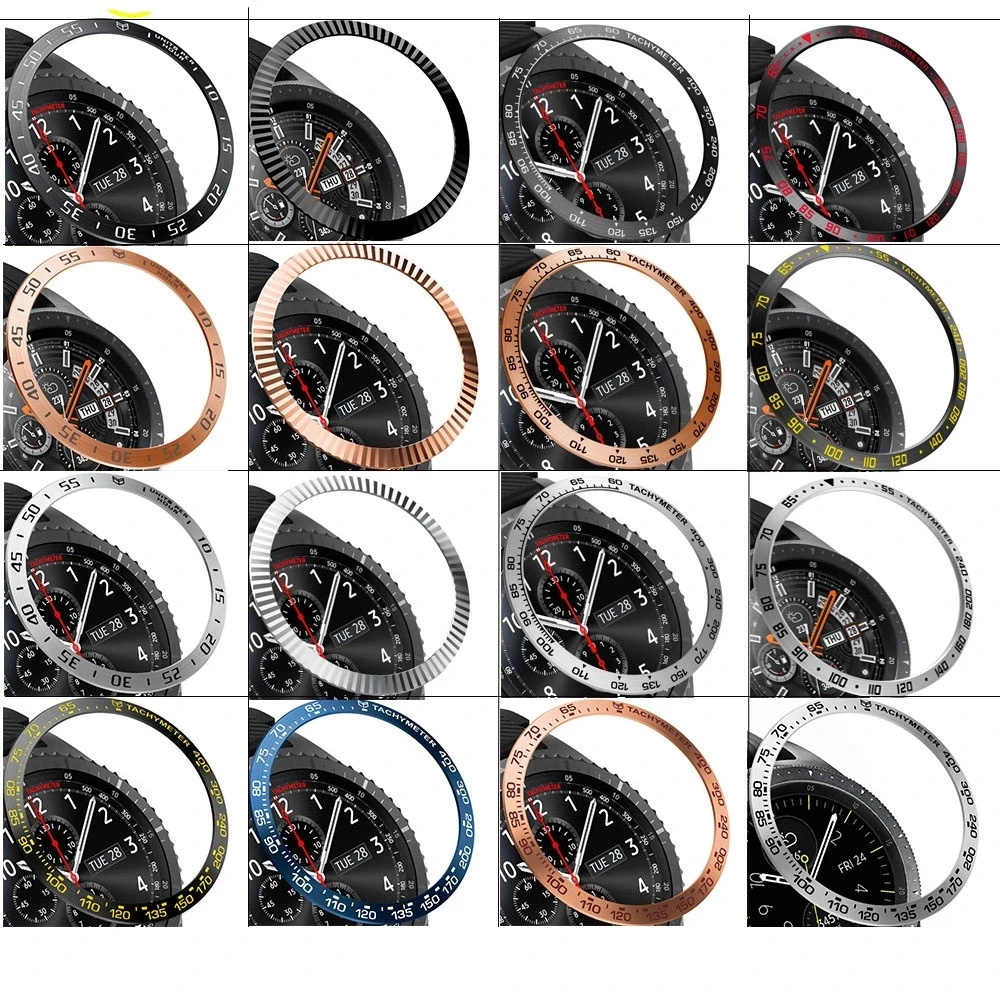 Bezel Ring Styling Frame for Huawei Watch GT2 46mm /Samsung Galaxy Watch 46mm/Gear S3 Frontier Case Cover Protector Ring