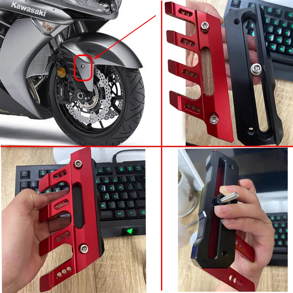 For KAWASAKI GTR 1400 GTR1400/CONCOURS Motorcycle CNC Accessories Mudguard Side Protection Block Front Fender Anti-Fall Slider