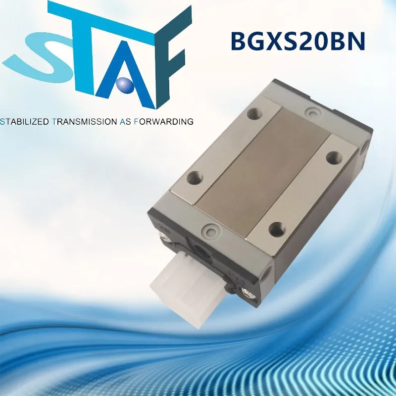 4pcs original Taiwan STAF linear guide block BGXS20BN CNC router linear rail slider carriage S20BN