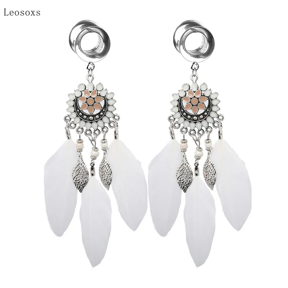 Leosoxs 2pcs Hot-selling Ethnic Style Asymmetric Geometric Pendant Earrings Exquisite Piercing Jewelry