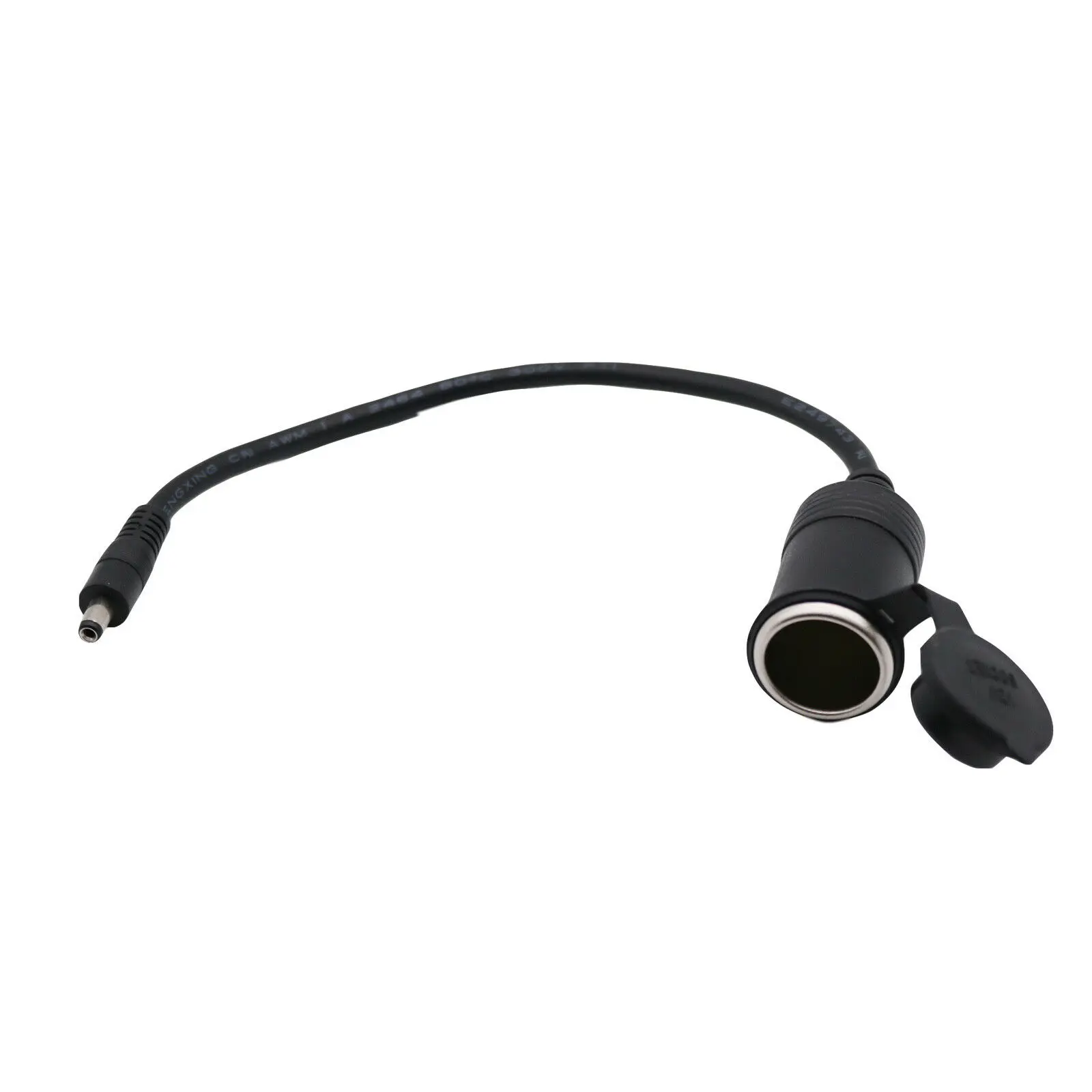 1pc DC Power 5.5mm x 2.1mm Male plug to Car Cigarette Lighter Female Socket 15A Connector Cable 20cm