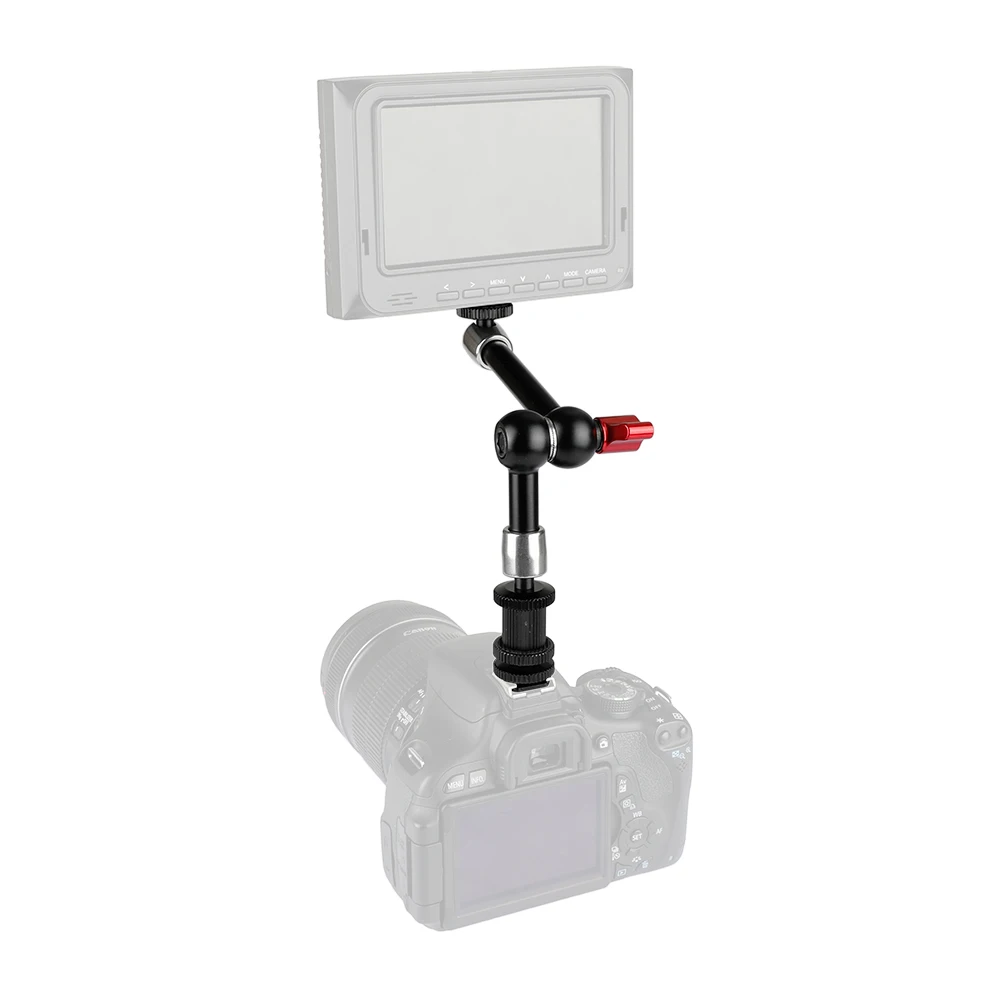 HDRIG تنوعا 9 "توضيح الذراع السحري مع الحذاء جبل 1/4"-20 أنثى برغي مزدوج الموضوع محول ل ميكروفون رصد