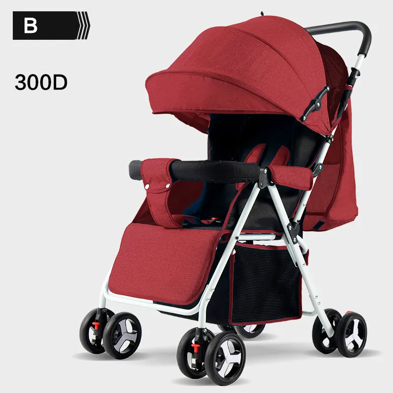 Wholesale lightweight baby stroller carriage travel convenient folding baby simple child mini pink four wheel trolley pram