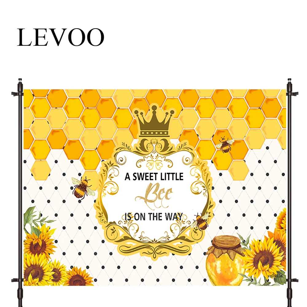 

Виниловый фон для студийной фотосъемки LEVOO с изображением медовых пятен пчелы короны детского душа