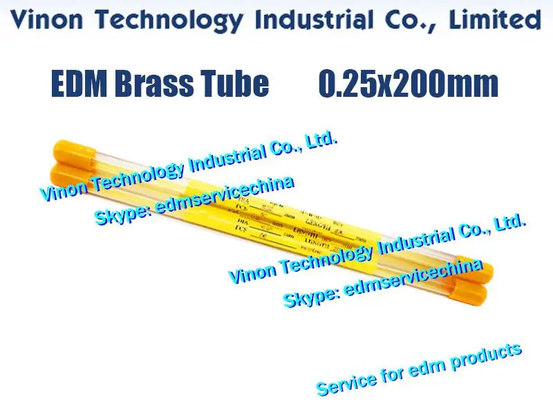 (50pcs/lot) 0.25x200MM Brass Tube Single Channel, Brass Tubing Electrode Single Hole Dia. 0.25mm Length 200mm for Drilling EDM