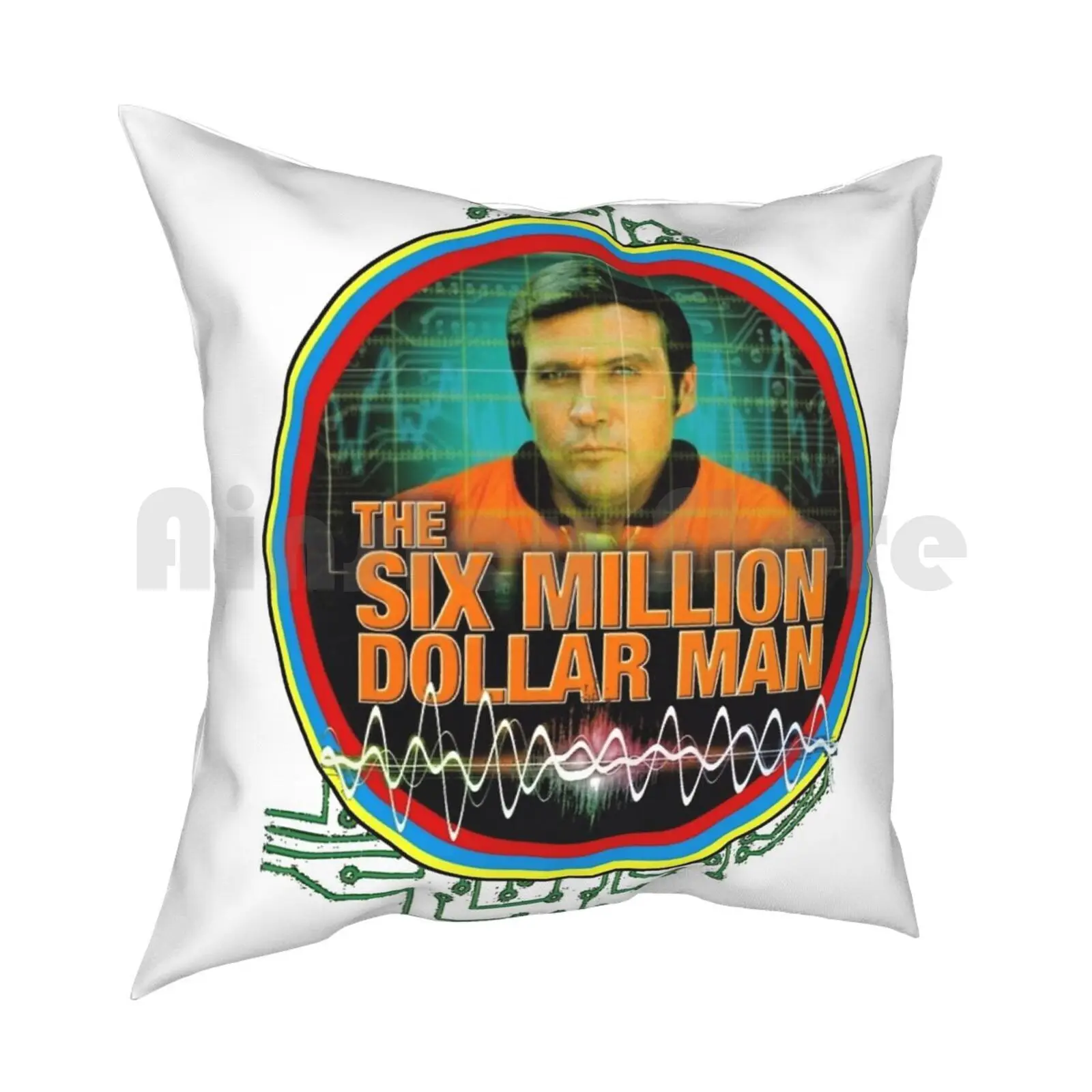 Six Million Dollar Man Pillow Case Printed Home Soft DIY Pillow cover Six Million Dollar Man Retro Cool Classic