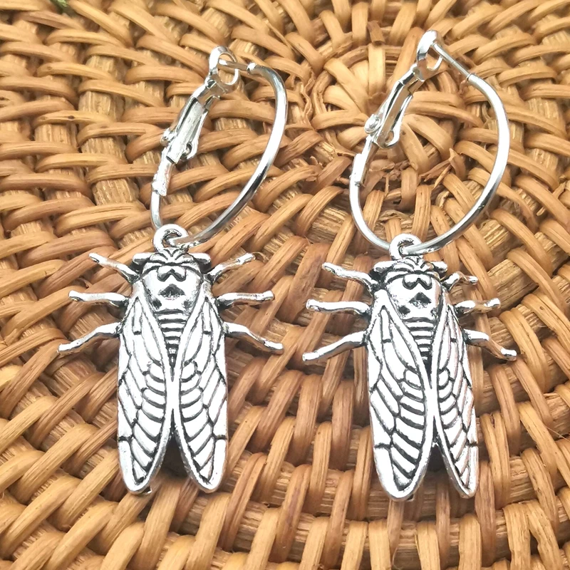 New Design!Psychedelic Cicada Lucky Insect Earrings, Unique Earrings,Super Cute