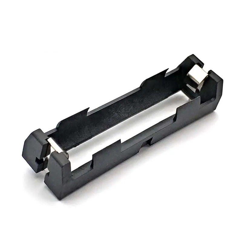 أسود 18650 سلسلة بطاريات حامل THM مع دبابيس 1*18650 بطارية صندوق تخزين بلاستيكي حاوية TBH-18650-1C-THM