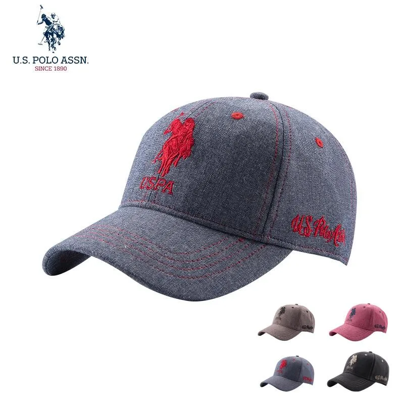 U.s. Polo Assn.2024-Casquettes de Baseball pour Couple, Quatre Couleurs, Logo Brodé, Chapeaux Ajustables en Coton, pour Homme et Femme, Nouvelle