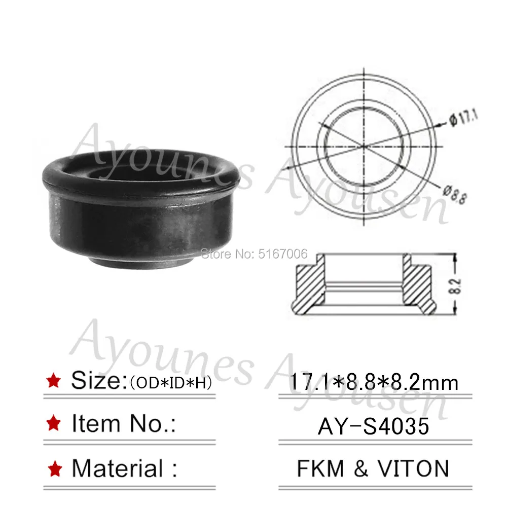 50-100pieces fuel injector seals 17.1*8.8*8.2mm for fuel injector repair kit / service kit fit for toyota camry V40 (AY-S4035)