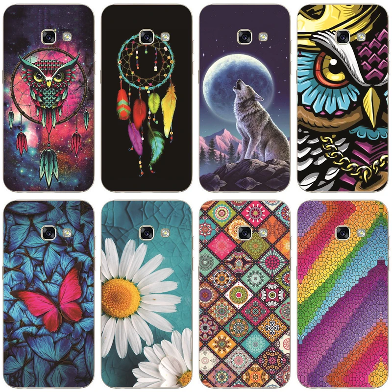 silicon case For Samsung Galaxy A3 2017 Case Cover A320 A320F Soft TPU Painting Back FOR Samsung A3 2017 Case Protective Coque