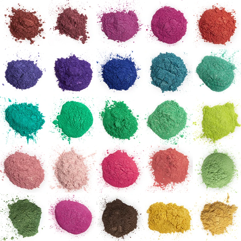 

21colors 50g Mica Pearl Powde Pigment for Craft Paper Arts Car Paint Soap Eyeshadow Nail Decoration Colorful Powder