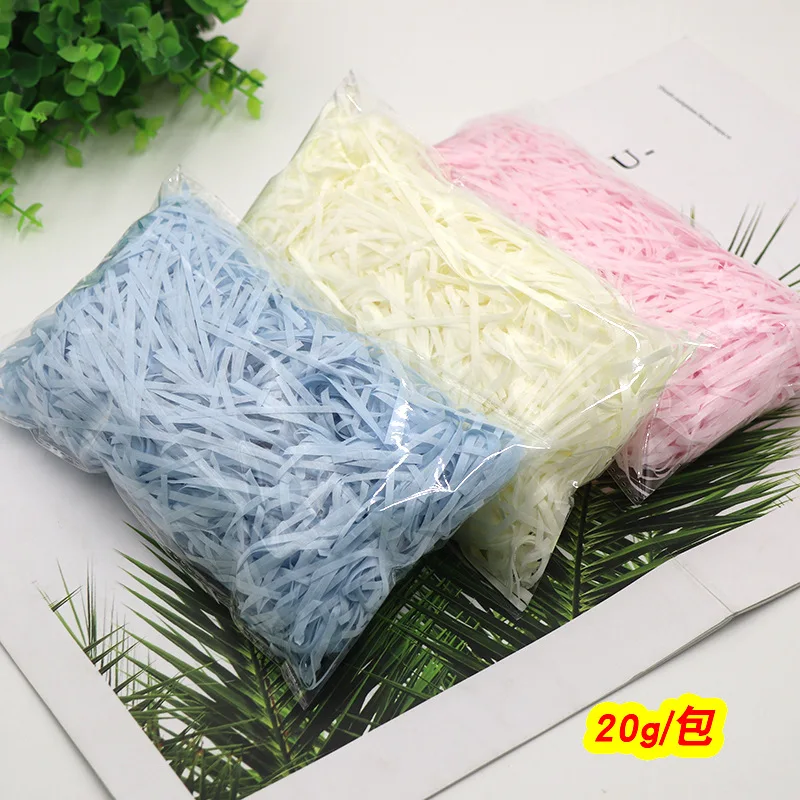 20G Shredded Paper Raffia Filler Wedding Candies Box Gift Box Decoration Paper Craft filler for Christmas Halloween Decor